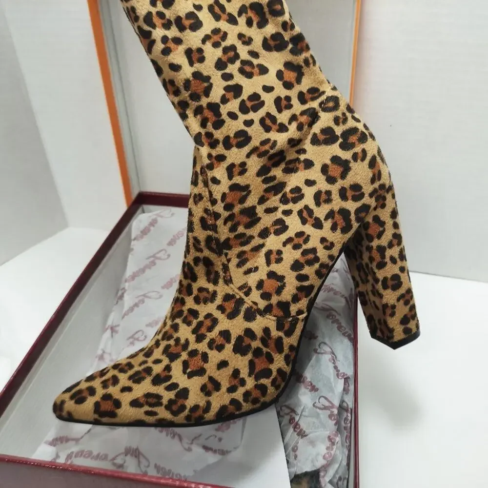 Leopard Over-The-Knee Boots